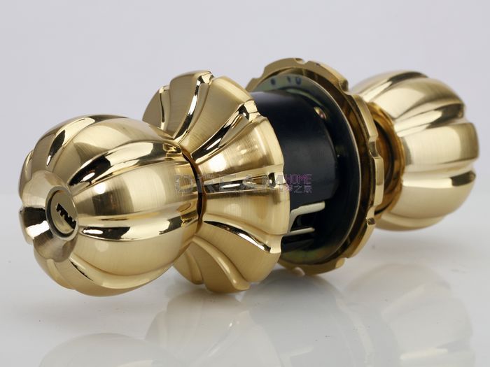 6306SB bright golden spherical locks for door