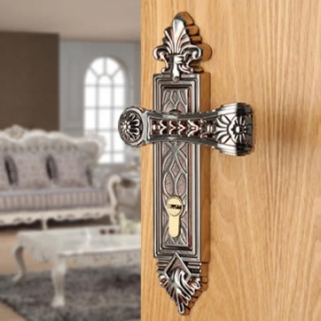 Modeled after an antique LOCK Nickel European Gold Door lock handle door levers out door furniture door handle Free Shippingpb65