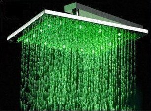 12''LED faucet bathroom Satin Nickel shower head b8121