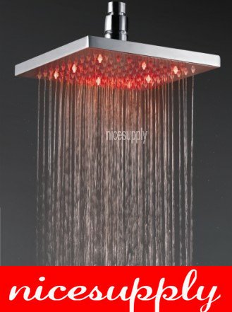 8''LED faucet bathroom chrome shower head b8122