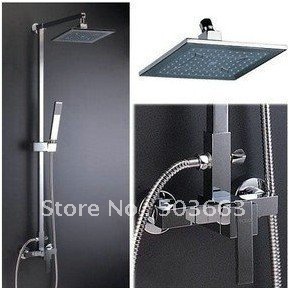 Bathroom Rainfall Wall Mounted With Handheld Shower Head Faucet Set CM0561
