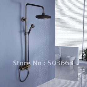 Beautiful Antique Brass Finish Bathroom Rainfall With Spray Shower Faucet Set CM0609