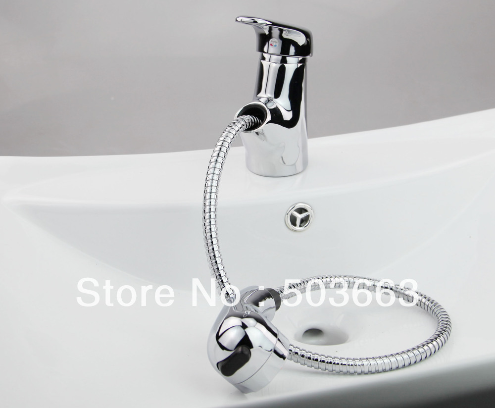 pull out spray bathroom sink faucet