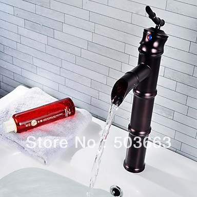 Contemporary Single Hole Oil Rubbed Bronze Single Hole Bathroom Faucet Sink Mixer Tap Basin Faucet Vanity faucet L-403