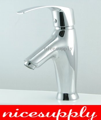 Deck Mounted Chrome Bathroom Faucet Sink Mixer Tap Vanity Faucet Z-011