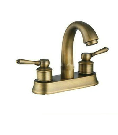 European Style Antique Brass Two Handle Centerset Bathroom Vessel Sink Faucet Vanity Faucets L-2600