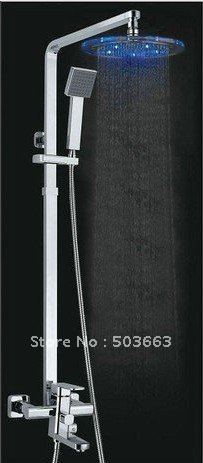 Hot Sell 8" LED Shower Head Newly Chrome Bathroom Rain Shower Faucet Faucet Set CM0641