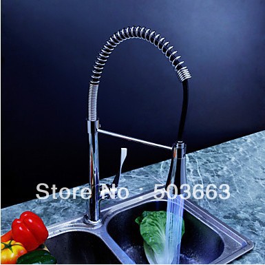 LED Faucet Kitchen Pull Out Spray Mixer Tap Sink Faucet Swivel Faucet L-217