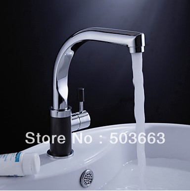 New Design Deck Mount Single Hole Chrome Sink Mixer Tap Basin Faucet Sink Tap Bath Brass Faucet Vanity Faucet L-200