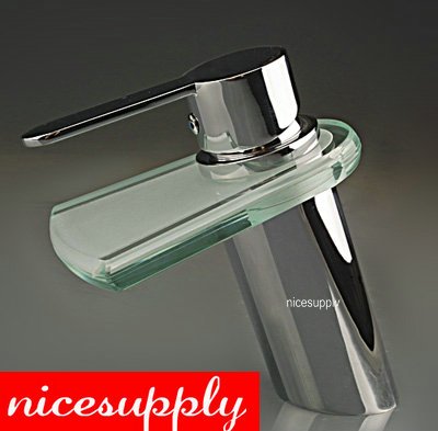 Nice Bathroom Faucet Glass Faucet Waterfall Basin Mixer Tap Vanity Faucet L-1616