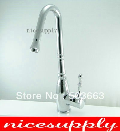 Vessel faucet chrome swivel kitchen sink Mixer tap b496