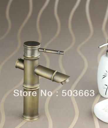 Wholesale Antique brass Bathroom Faucet Basin Sink Spray Single Handle Mixer Tap S-855