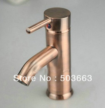 Wholesale New Classic Antique Brass Bathroom Faucet Basin Sink Spray Single Handle Mixer Tap S-876