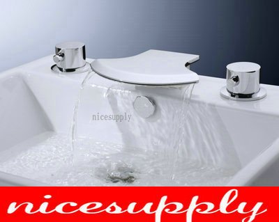 bathroom faucet chrome bath tub 3 pcs Waterfall Mixer tap b818