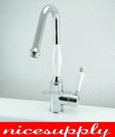 deck mounted chrome vessel faucet swivel kitchen sink Mixer tap vanity faucet Z-010