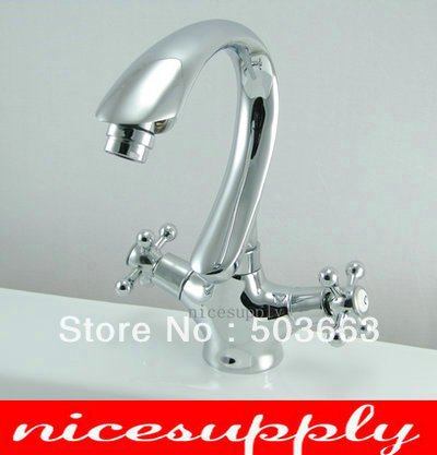 durable solid brass construction polished chrome finish kitchen faucet sink Mixer tap b-462