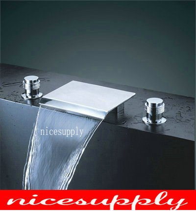 faucet chrome bath tub 3 pcs Waterfall Mixer tap b802
