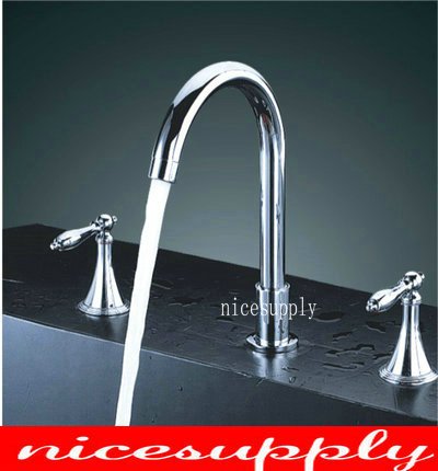 faucet chrome bath tub 3 pcs Waterfall Mixer tap b808