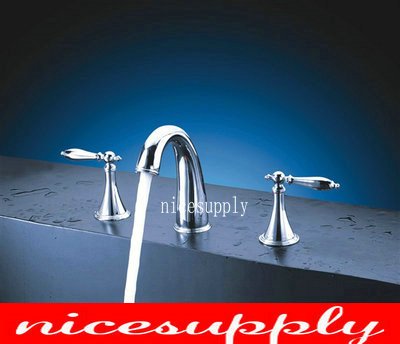 faucet chrome bath tub 3 pcs Waterfall Mixer tap b813