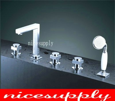 faucet chrome bath tub 5 pcs Waterfall Mixer tap b811