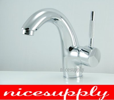 new deck mounted single hole Bathroom basin sink faucet Mixer tap vanity faucet chrome finish b381