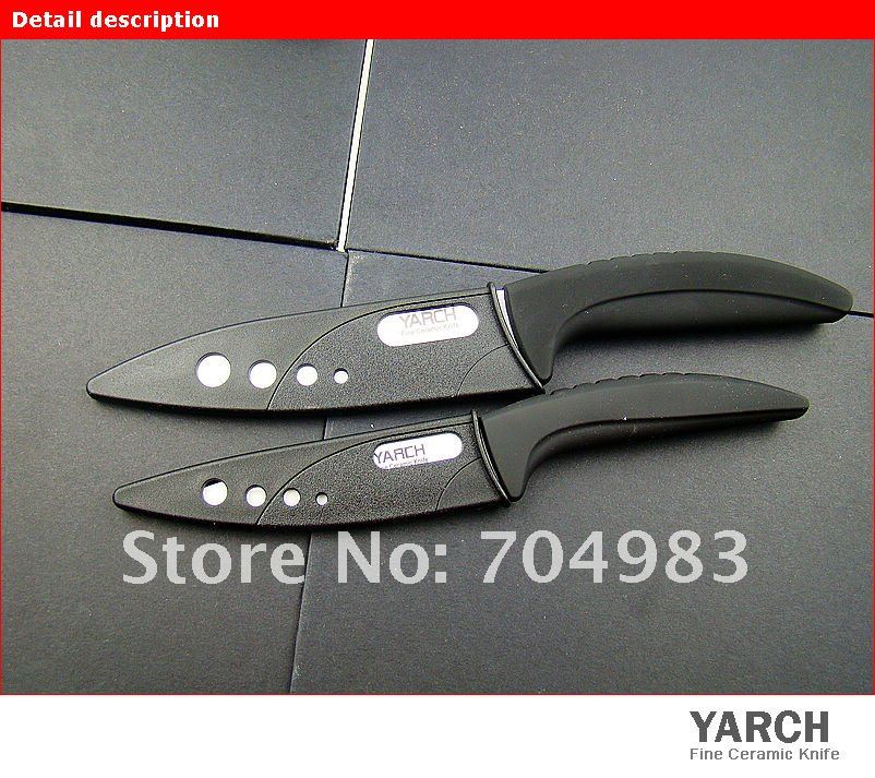 YARCH 2PCS/set , 4 inch+5 inch Ceramic Knife sets  with Scabbard+Retail box, 2 colors select,CE FDA certified