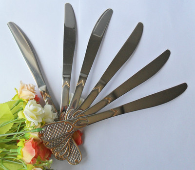 6 stainless steel - steak knife cutlery knives - fish scale pattern(FREE SHIPPING)