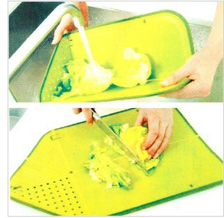 Multi-purpose folding waterlogging caused by excessive rainfall plastic cutting chopping block board kitchen supplies