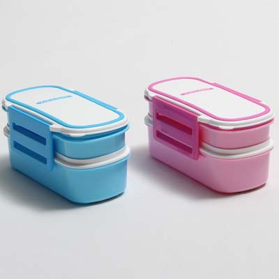 New Arrival High Quality Double Layer 1200ML PP Plastic Kids Lunch Box Microwave Oven Fashion Bento Box 20*10.5*10.3CM