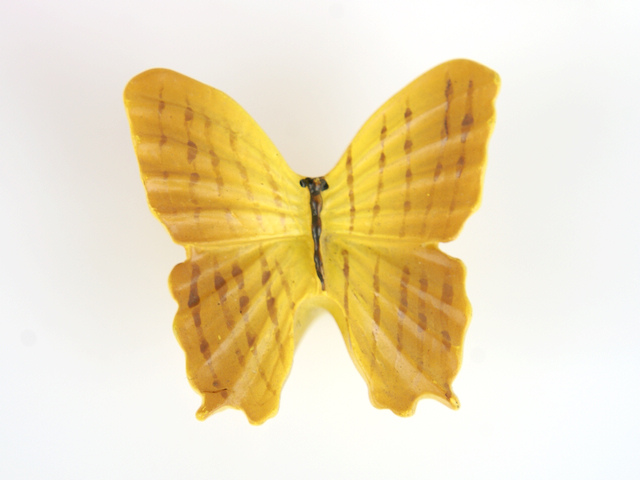 M5005 yellow and orange butterfly with lines cartoon resin knobs for drawer/cabinet