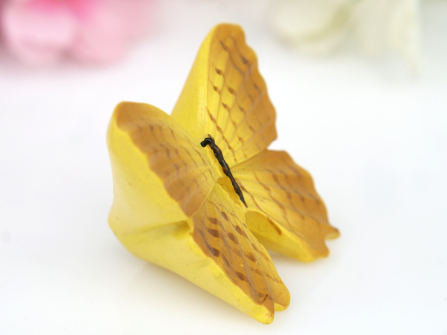 M5005 yellow and orange butterfly with lines cartoon resin knobs for drawer/cabinet