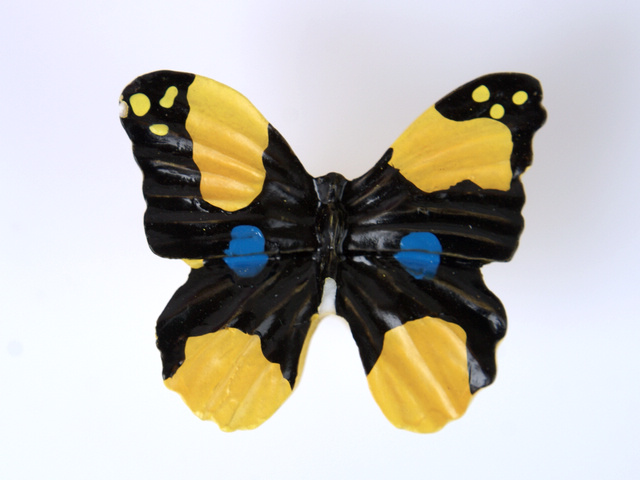 M5009 black butterfly with yellow and blue embellishment cartoon resin knobs for drawer/cabinet