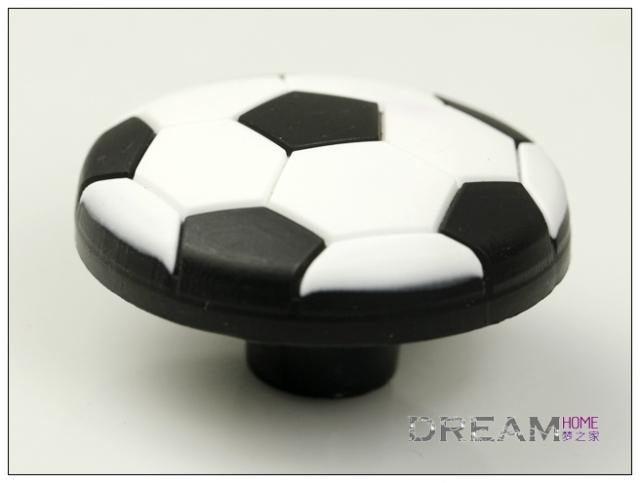 single hole black and white football eco-friendly cartoon soft rubber knobs for drawer/cupboard/cabinet