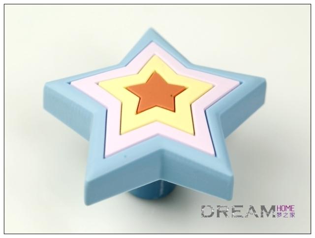 single hole colorful star eco-friendly cartoon soft rubber knobs for drawer/cupboard/cabinet