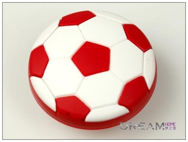 single hole red and white football eco-friendly cartoon soft rubber knobs for drawer/cupboard/cabinet