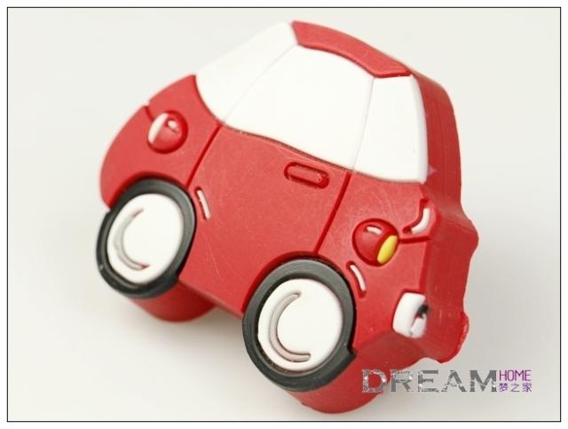 single hole red car eco-friendly cartoon soft rubber knobs for drawer/cupboard/cabinet
