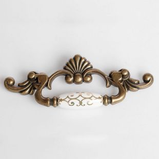 100mm hole distance golden flower bronze antiqued alloy handle with butterfly hanging for drawer/wardrobe/cupboard/cabinet