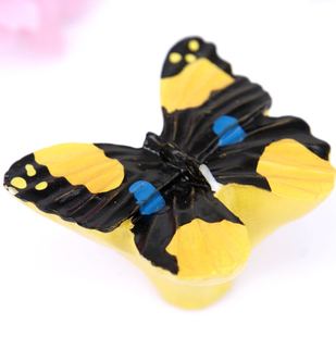 M5009 black butterfly with yellow and blue embellishment cartoon resin knobs for drawer/cabinet