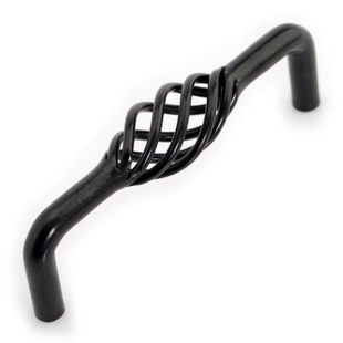 MU-96 96mm hole distance long banded bird-cage shaped black antiqued alloy handle for drawer/cupboard/cabinet