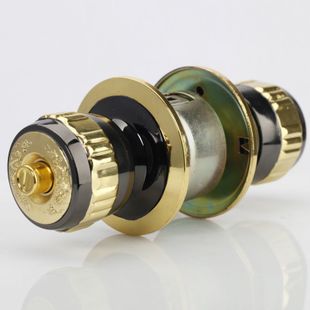 9568BN golden and black spherical locks for door