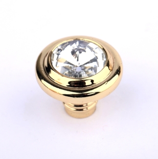 6319 single hole golden knob with Casino crystal diamond for drawer/cabinet
