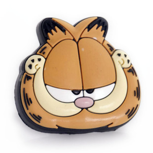 single hole Garfield eco-friendly cartoon soft rubber knobs for drawer/shoe cabinet