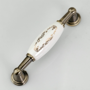 MZP8238QG 96mm golden ring and small golden flower ceramic handle for drawer/wardrobe/cupboard/cabinet