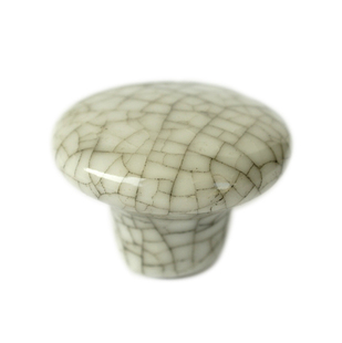 MFP77 small round antiqued ceramic knob with ice-cracking flaw for drawer/cabinet