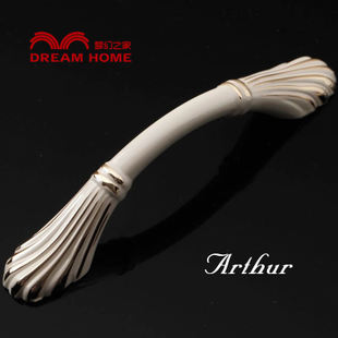 1029-96 96mm hole distance ivory-white with inlaid golden antiqued alloy handles for drawer/wardrobe/cupboard