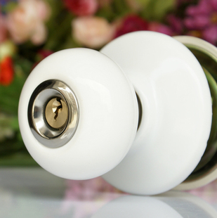 MT01SS pure white and silvery ceramic spherical locks for bedroom