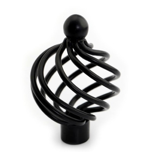 MOL35 single hole large fat and round bird-cage shaped black antiqued alloy knobs for drawer/cupboard/cabinet