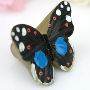 M5008 black butterfly with colorful dots cartoon resin knobs for drawer/cabinet