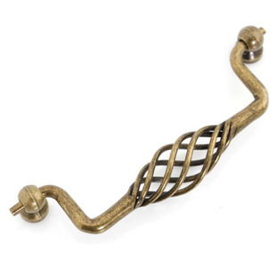 MUV-128Q 128mm hole distance bird-cage shaped bronzed antiqued handle with hanging for drawer/cupboard