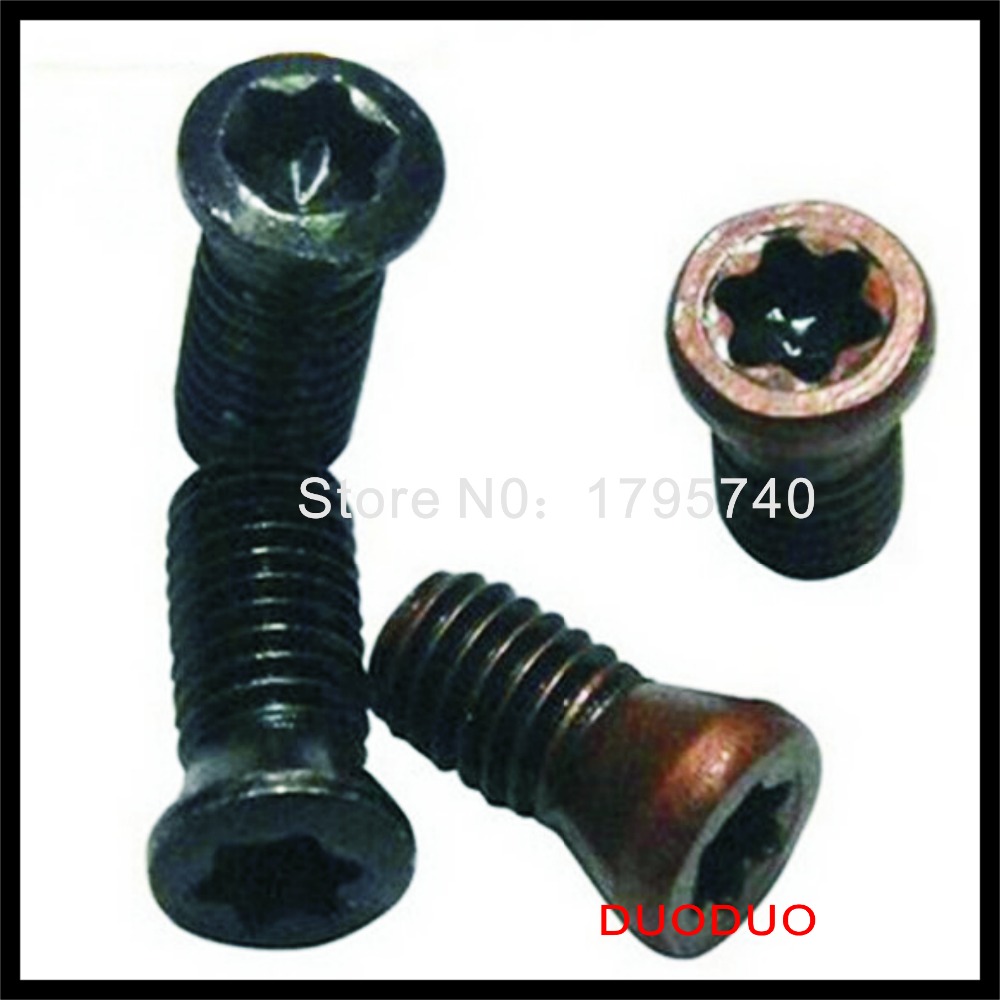 100pcs/lot m4*9 alloy steel cnc insert torx screw for replaces carbide inserts cnc lathe tool